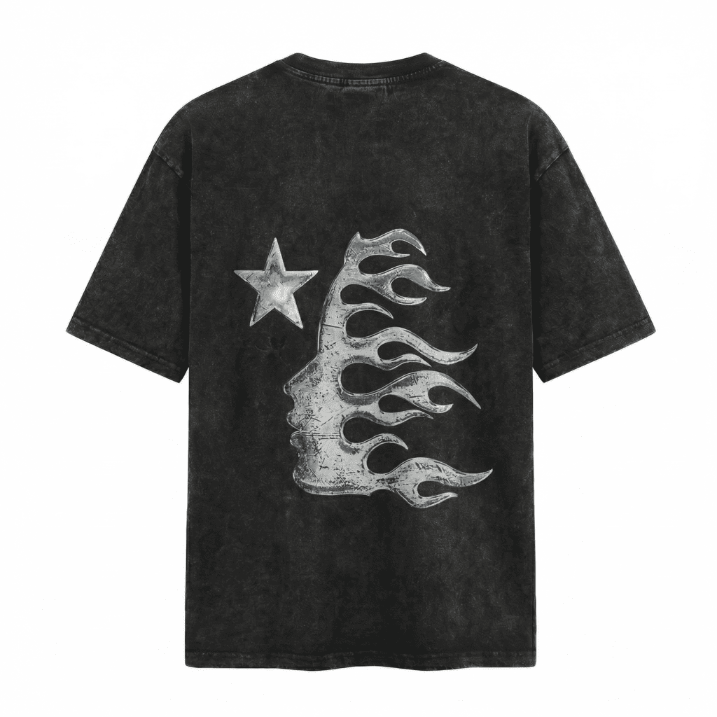 Camiseta 881202 Oversize Negra Pickling Para Hombre