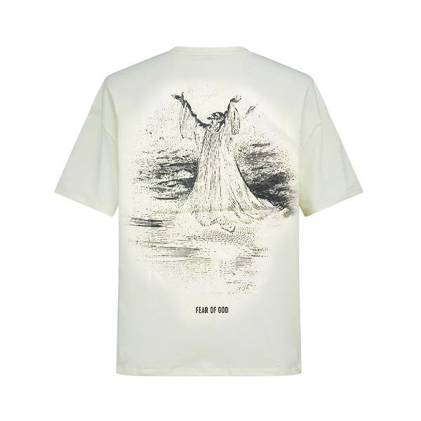 Camiseta 88505 Oversize Crema Para Hombre