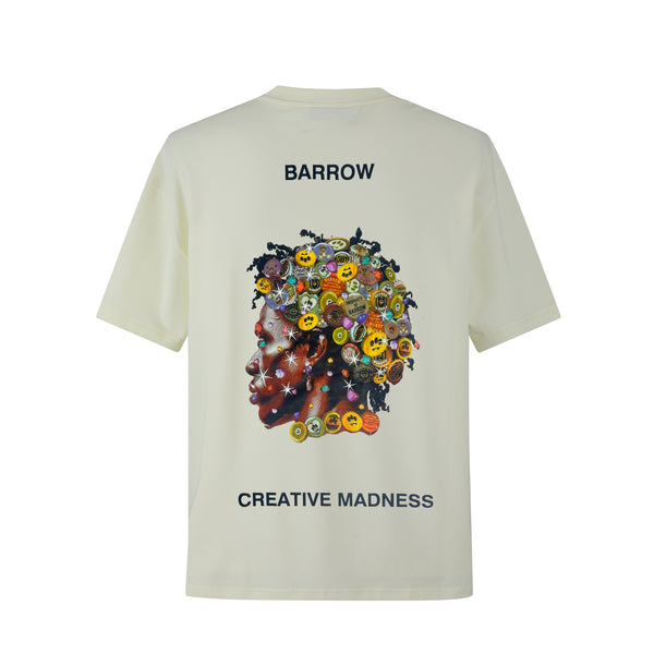 Camiseta 88983 Oversize Crema Para Hombre
