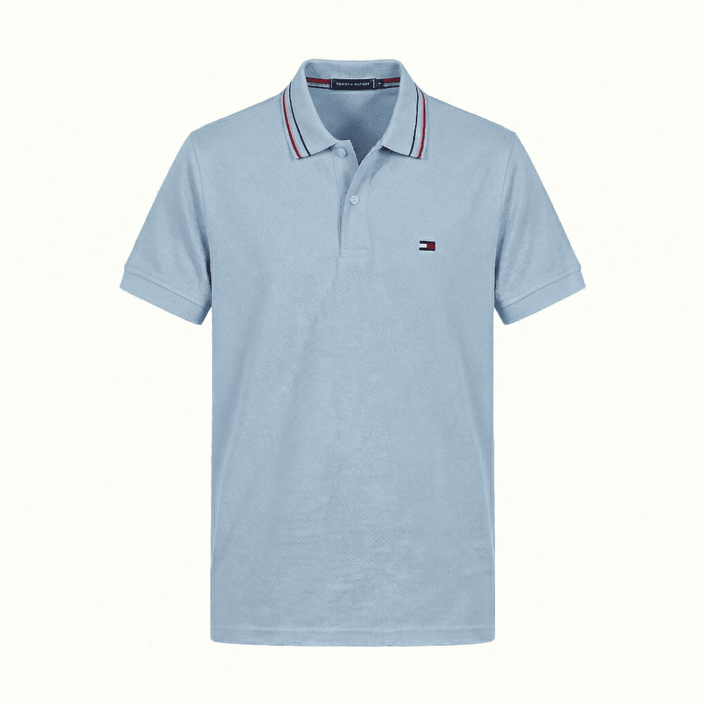 Camiseta 918004 Tipo Polo Azul Claro Para Hombre