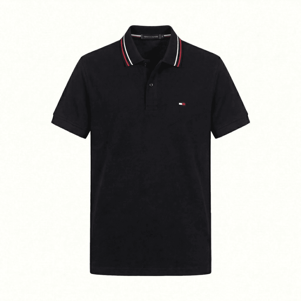 Camiseta 918004 Tipo Polo Negra Para Hombre