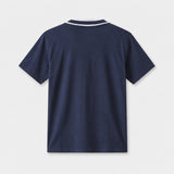 Camiseta 921040 Básica Azul Oscuro Para Hombre - espalda