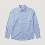 Camisa 50021 Manga larga Azul Claro para hombre