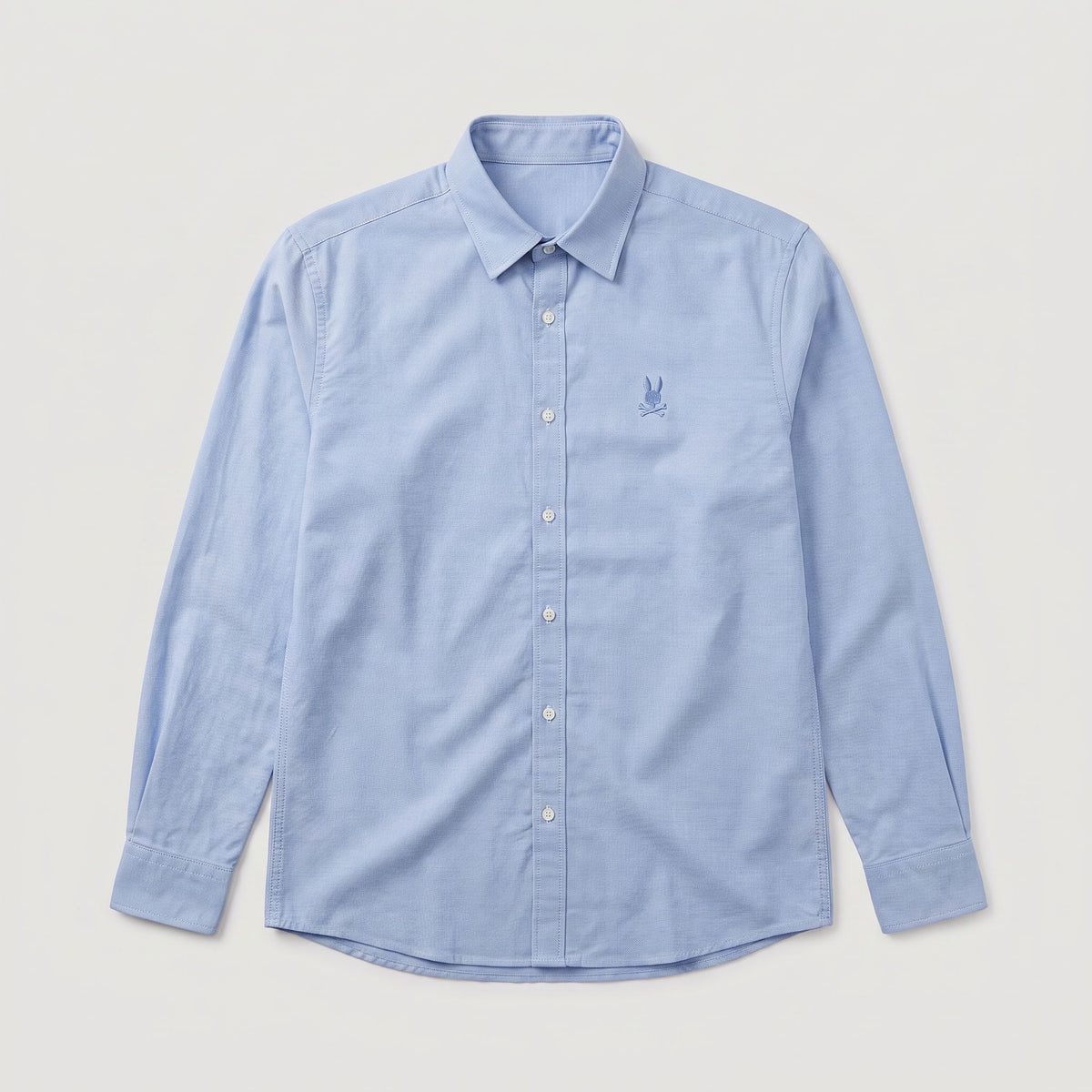 Camisa 50021 Manga larga  Azul Claro para hombre