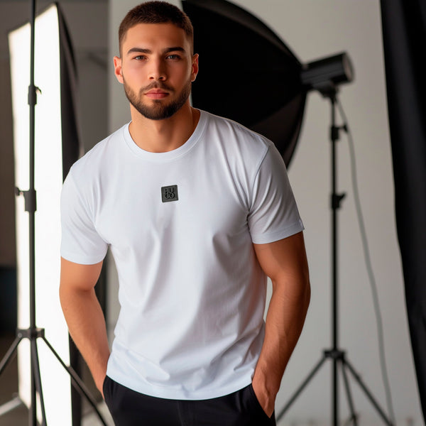 Camiseta B66002 Básica Blanco Para Hombre
