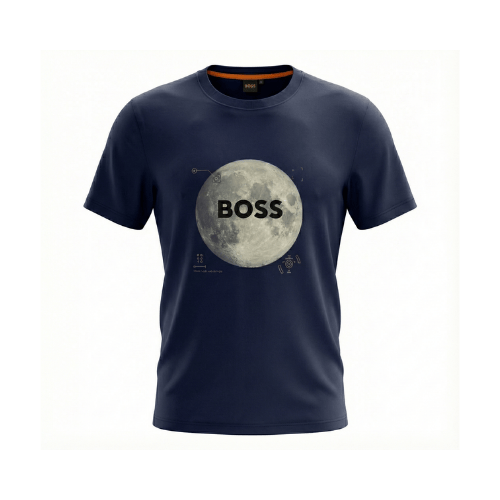 Camiseta 66046 Estampada Azul Oscuro Para Hombre