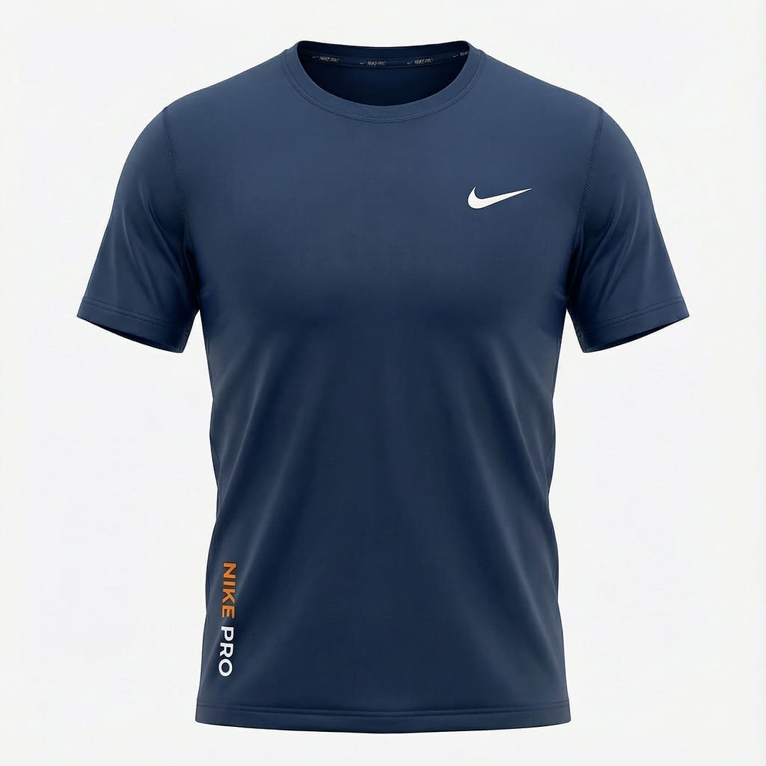 Camiseta Deportiva Azul Oscuro Para Hombre Ref. CAM08 V2