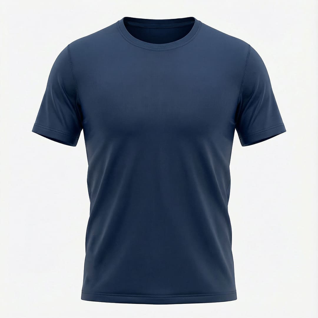 Camiseta Deportiva Básica Azul Oscuro Para Hombre Ref. CAM12