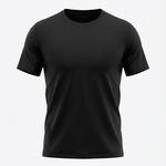 Camiseta Deportiva Básica Negra Para Hombre Ref. CAM12