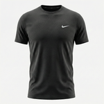 Camiseta Deportiva Básica Negra Para Hombre Ref. CAM45
