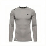 Camiseta Manga Larga Deportiva Gris Para Hombre Ref. CAMBU01