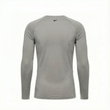 Camiseta Manga Larga Deportiva Gris Para Hombre Ref. CAMBU01