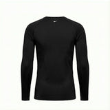 Camiseta Manga Larga Deportiva Negra Para Hombre Ref. CAMBU01
