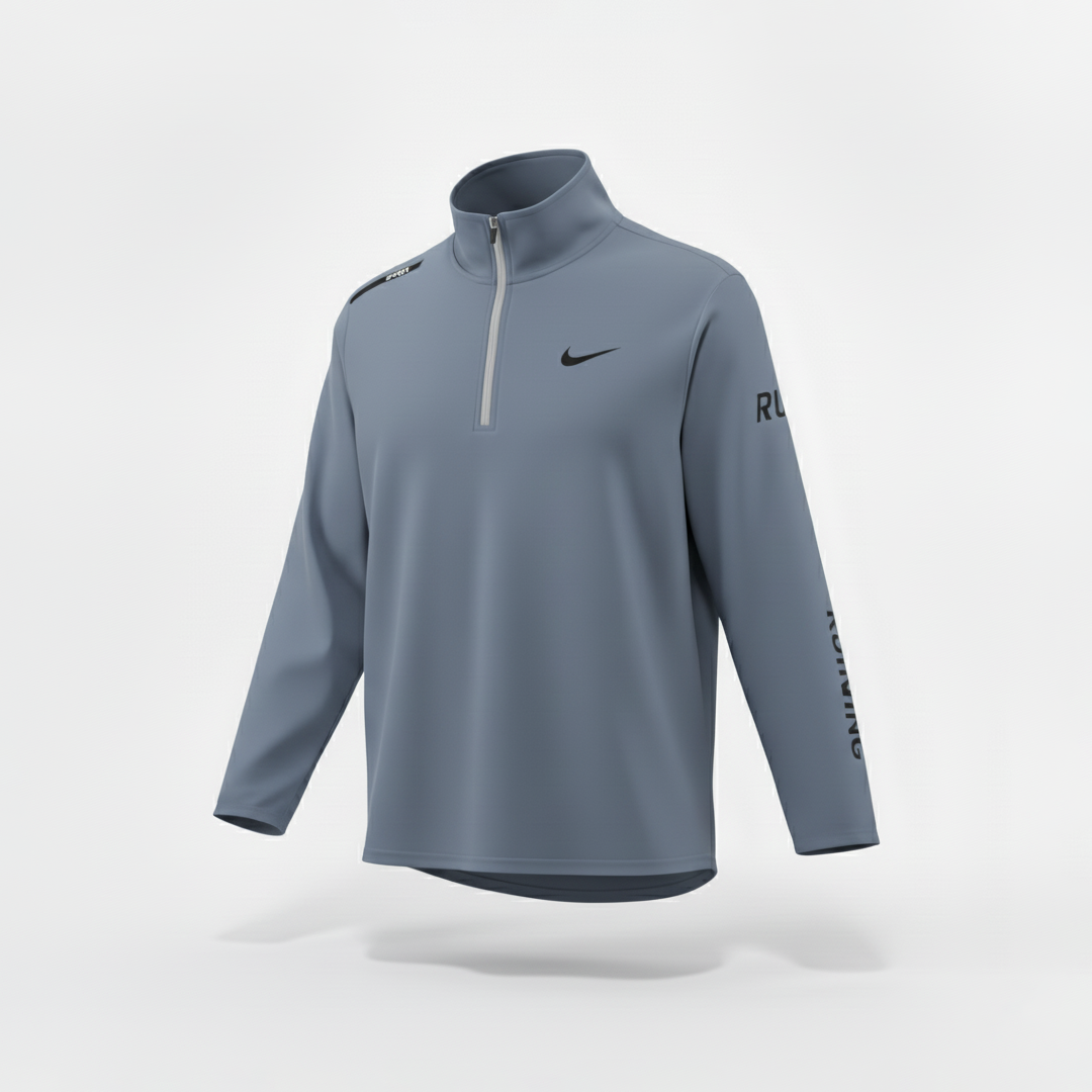 Camiseta Manga Larga Deportiva Gris Oscuro Para Hombre Ref. CML02