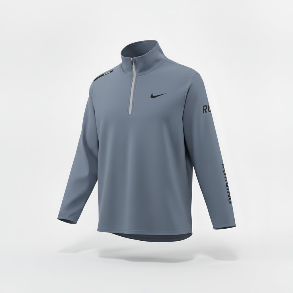 Camiseta Manga Larga Deportiva Gris Oscuro Para Hombre Ref. CML02