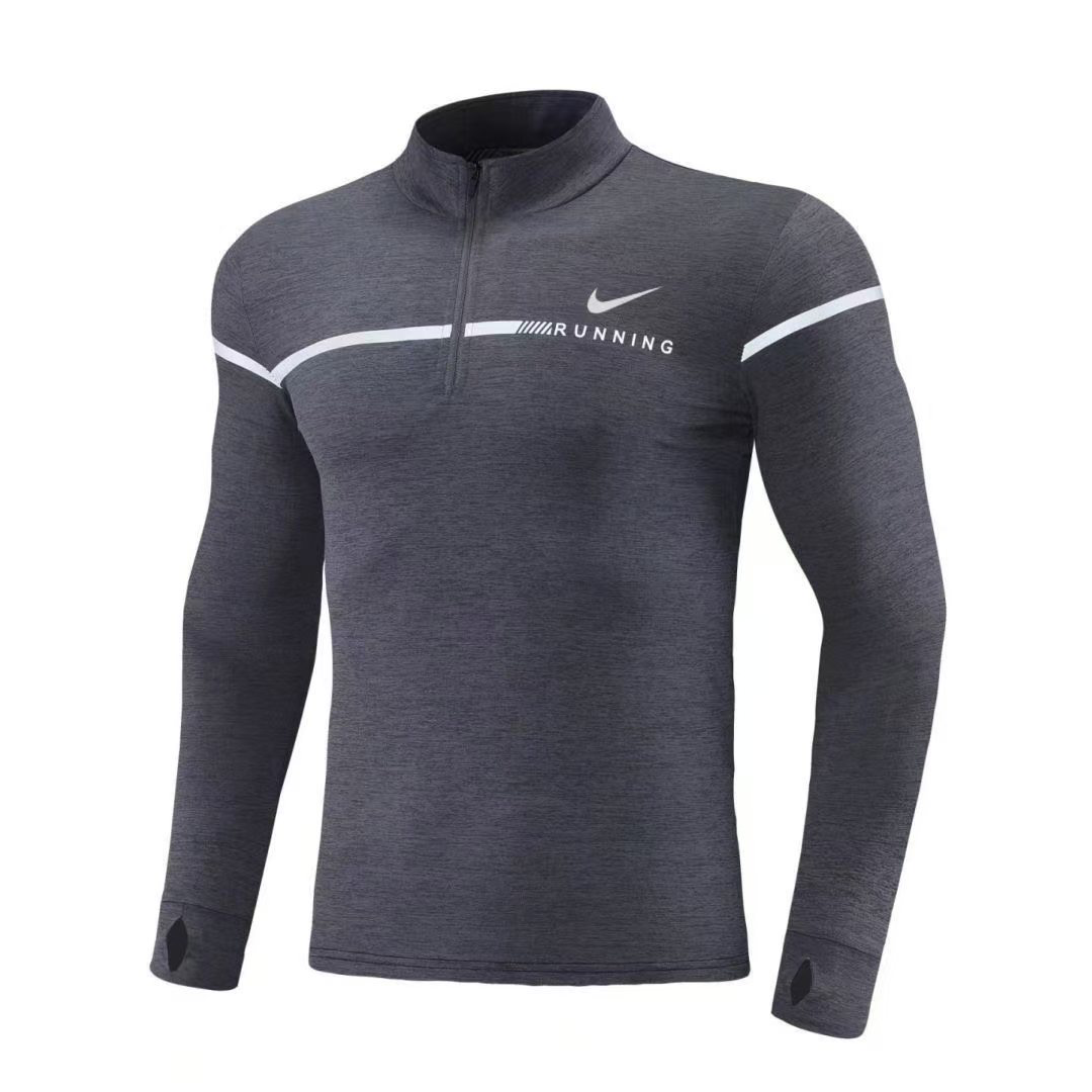 Camiseta Manga Larga Deportiva Gris Oscuro Para Hombre Ref. CML01