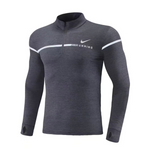Camiseta Manga Larga Deportiva Gris Oscuro Para Hombre Ref. CML01