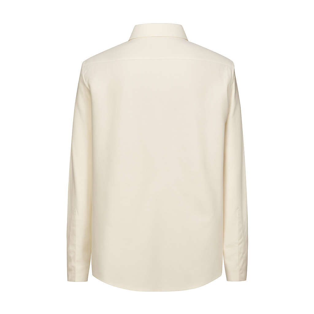 Camisa 50001 Crema Manga Larga Para Hombre