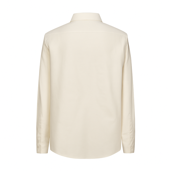Camisa 50001 Crema Manga Larga Para Hombre