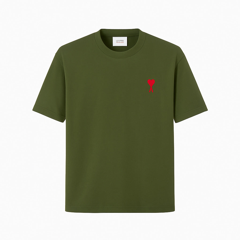 Camiseta 88754 Oversize Verde Oscuro Para Hombre