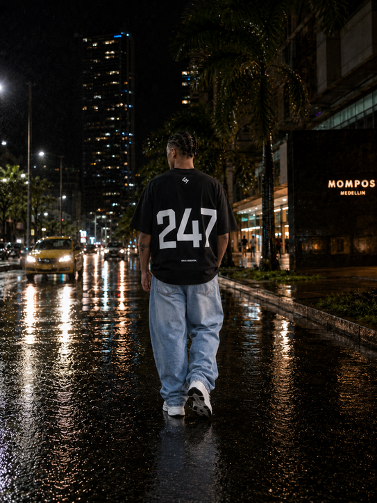 Camiseta 788333 Oversize Negro para hombre