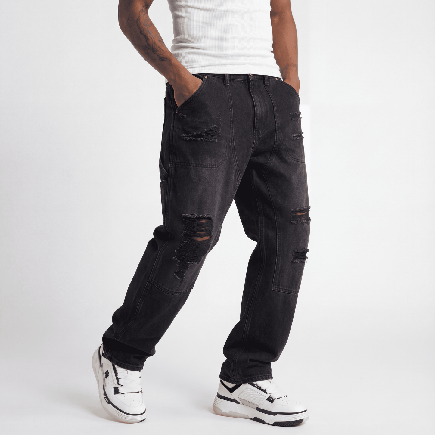 Jean GD D047 Negro Para Hombre