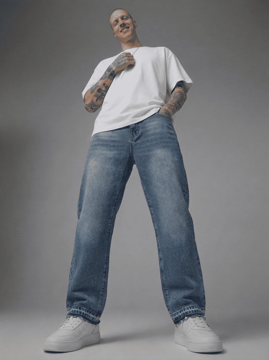 Jean GD D089L Azul Para Hombre