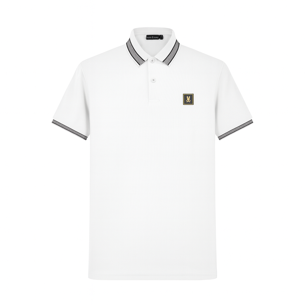 Camiseta BU106# Tipo Polo Blanca Para Hombre