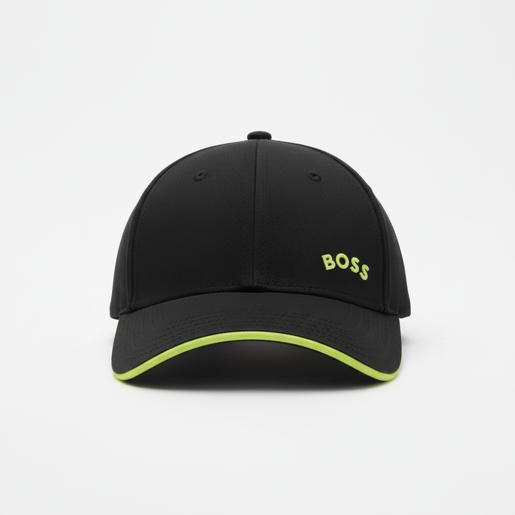 Gorra HG Negra Banda Verde Ref. GOR04