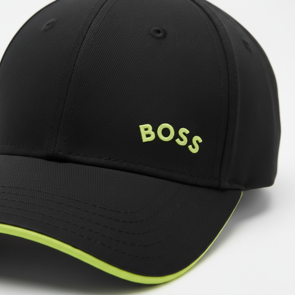 Gorra HG Negra Banda Verde Ref. GOR04