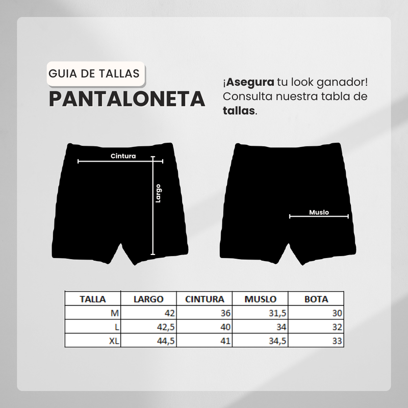 Guía de tallas para Pantaloneta Deportiva Azul Oscuro Para Hombre Ref. PAN11