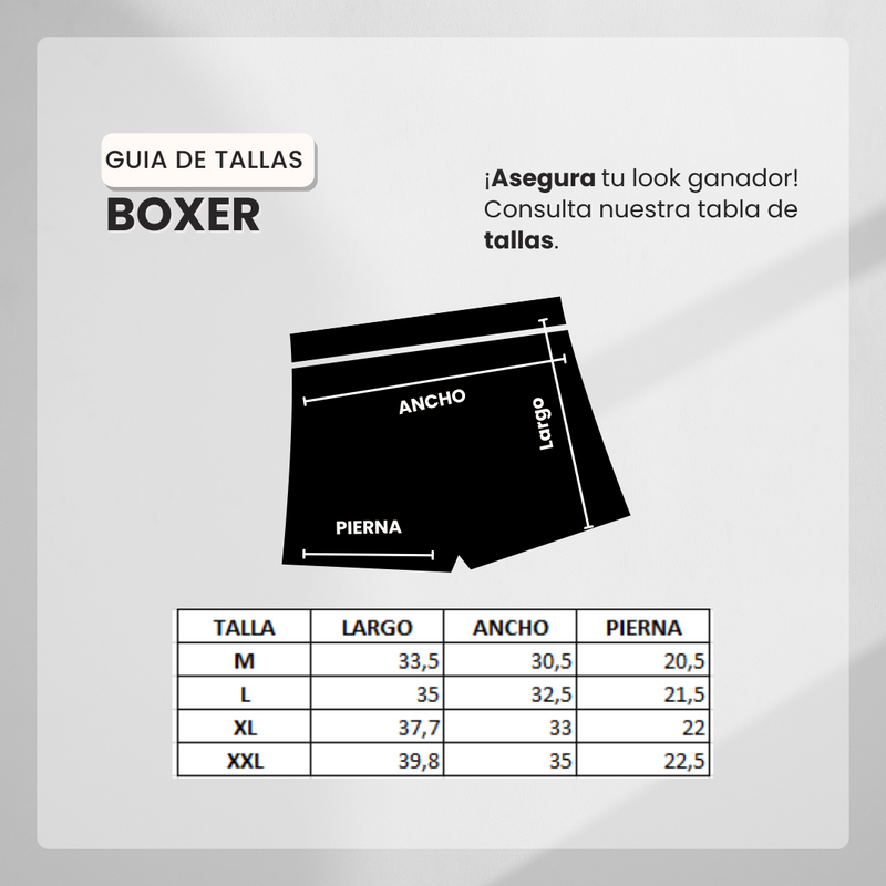 Guía de tallas para BOXER LC B54 Azul