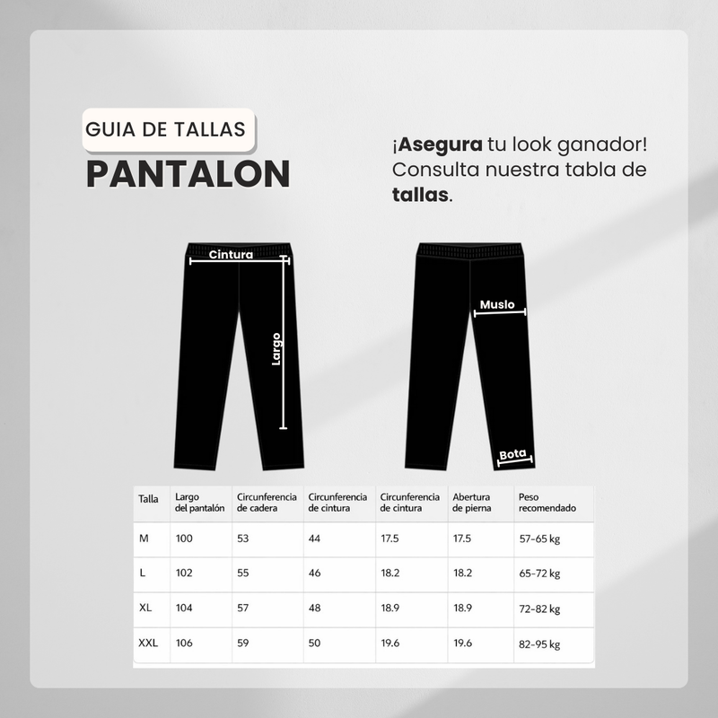 Guía de tallas para Pantalón PANTS01 Gris Oscuro Para Hombre