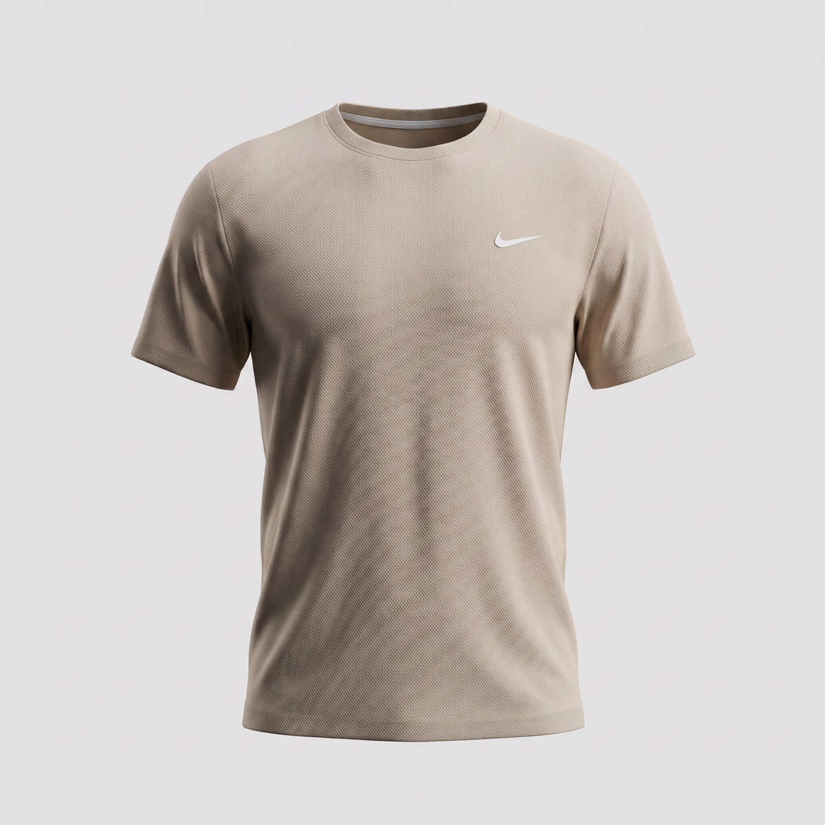 Camiseta Deportiva Básica Khaki Para Hombre Ref. 10V1L-2