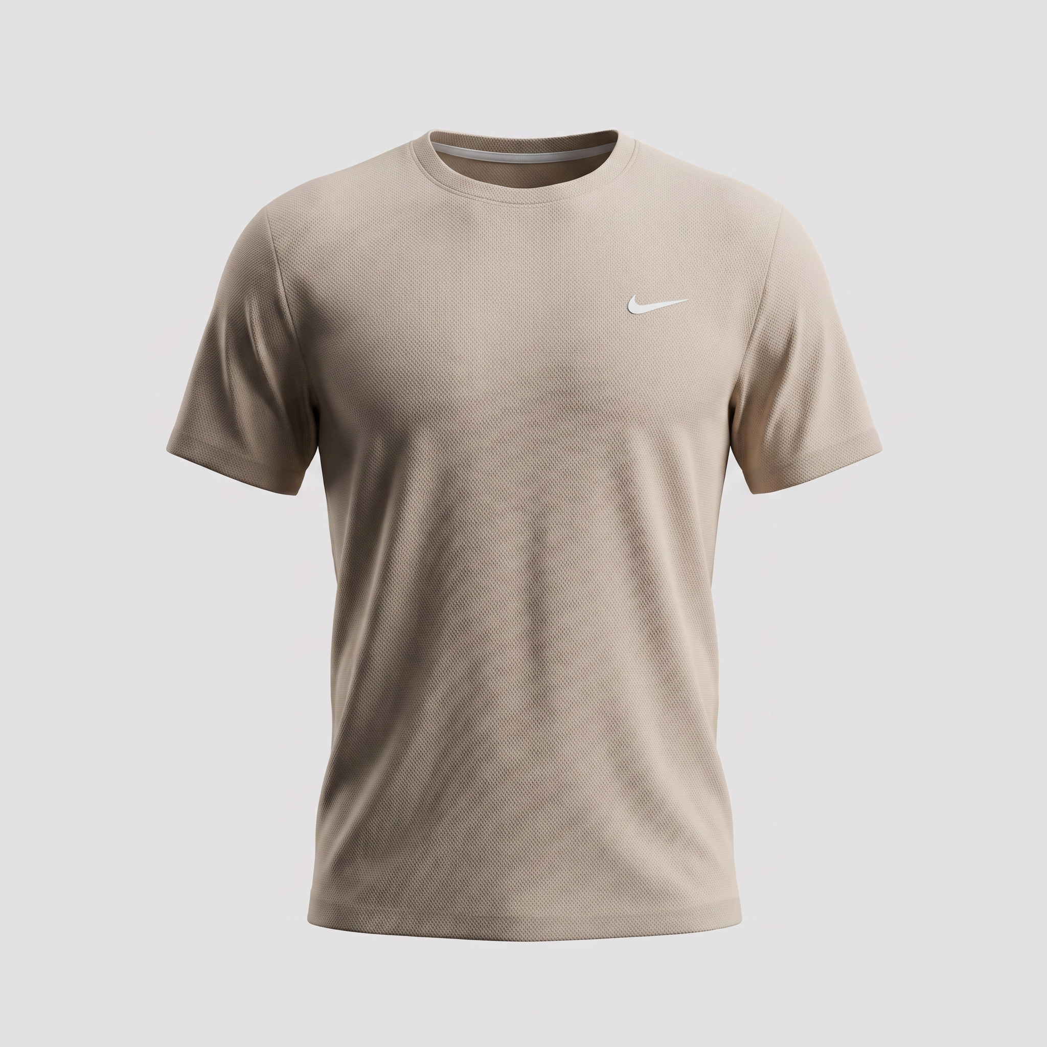 Camiseta Deportiva Básica Khaki Para Hombre Ref. 10V1L-2