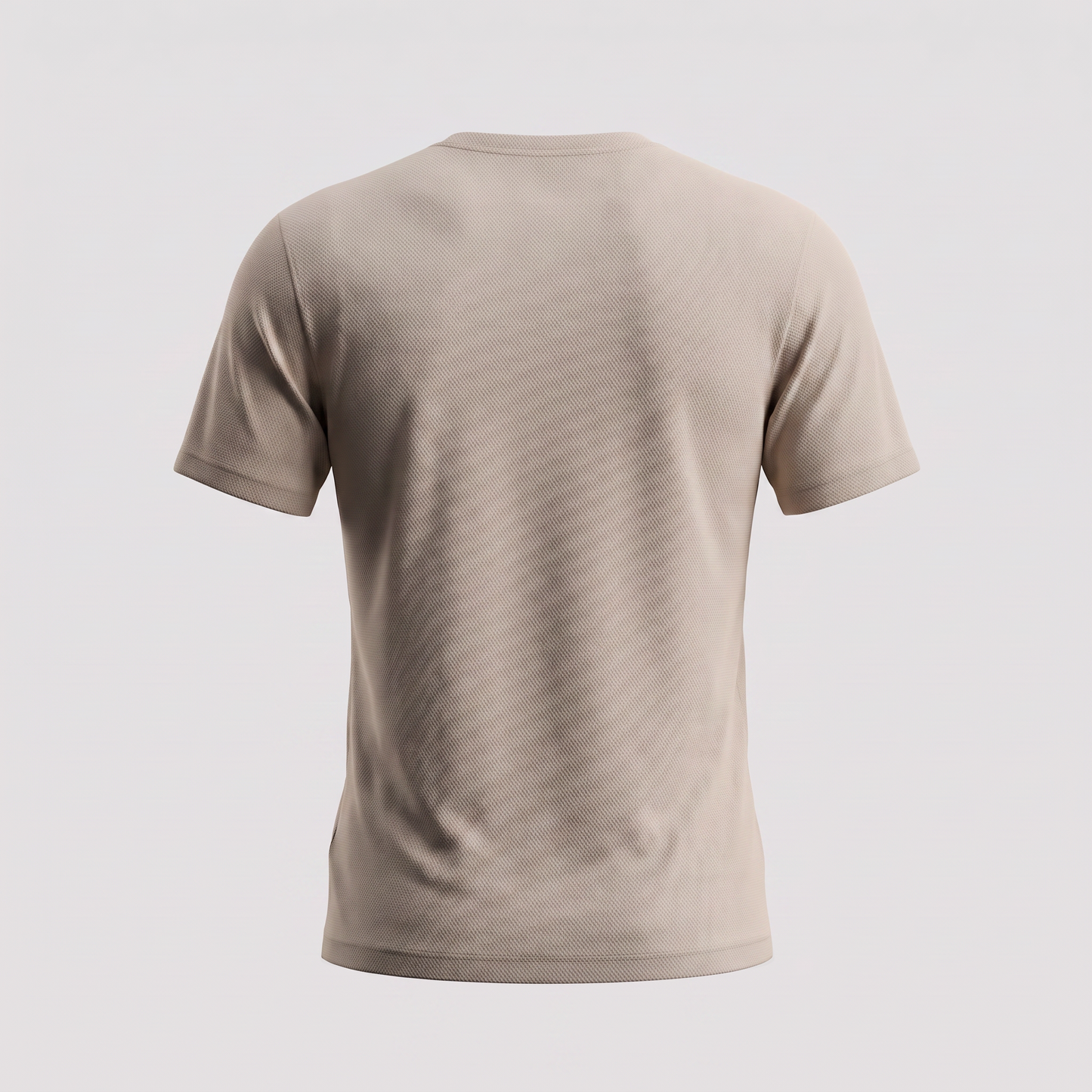 Camiseta Deportiva Básica Khaki Para Hombre Ref. 10V1L-2