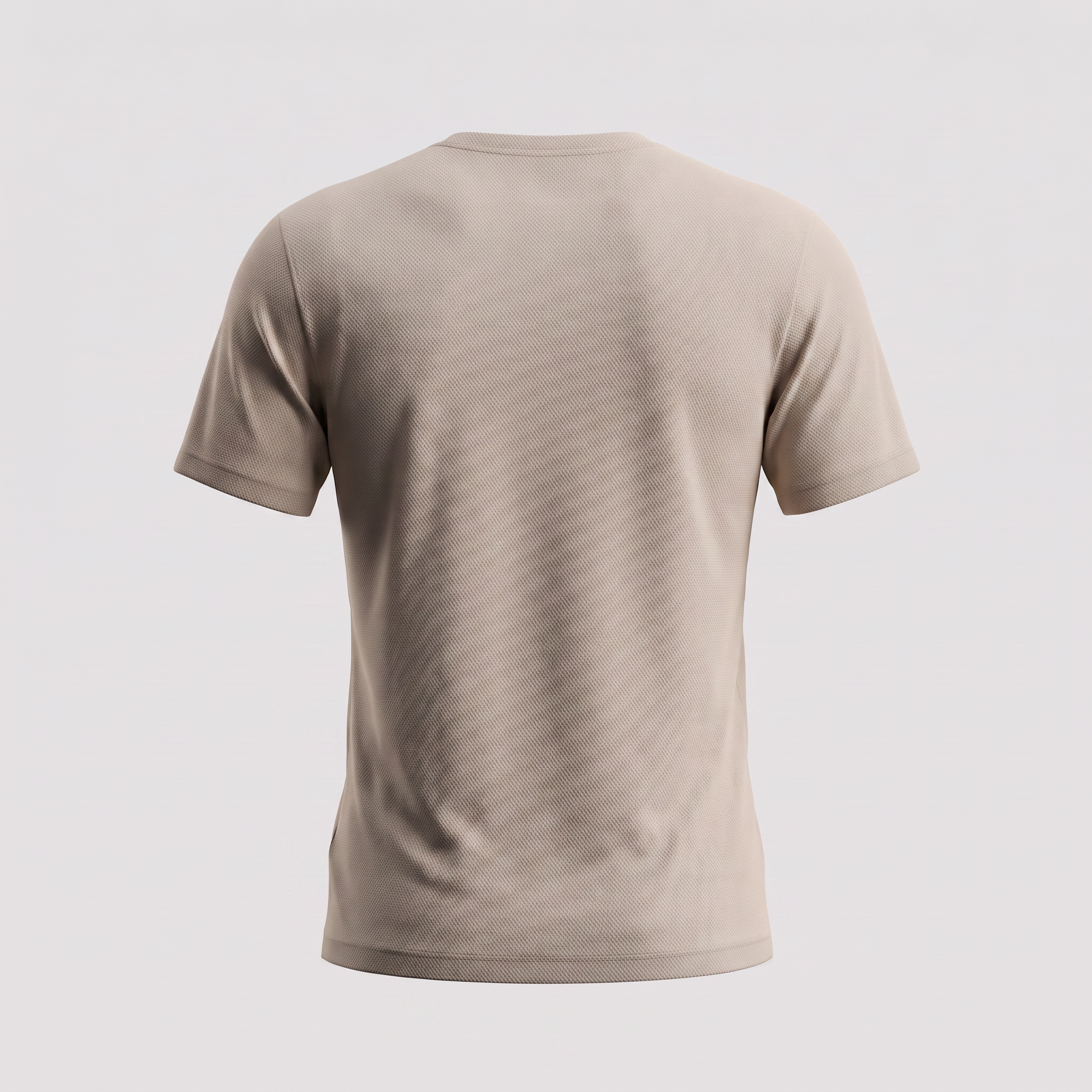 Camiseta Deportiva Básica Khaki Para Hombre Ref. 10V1L-2