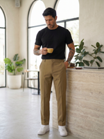 Pantalon 25D654-1 Café Claro para hombre
