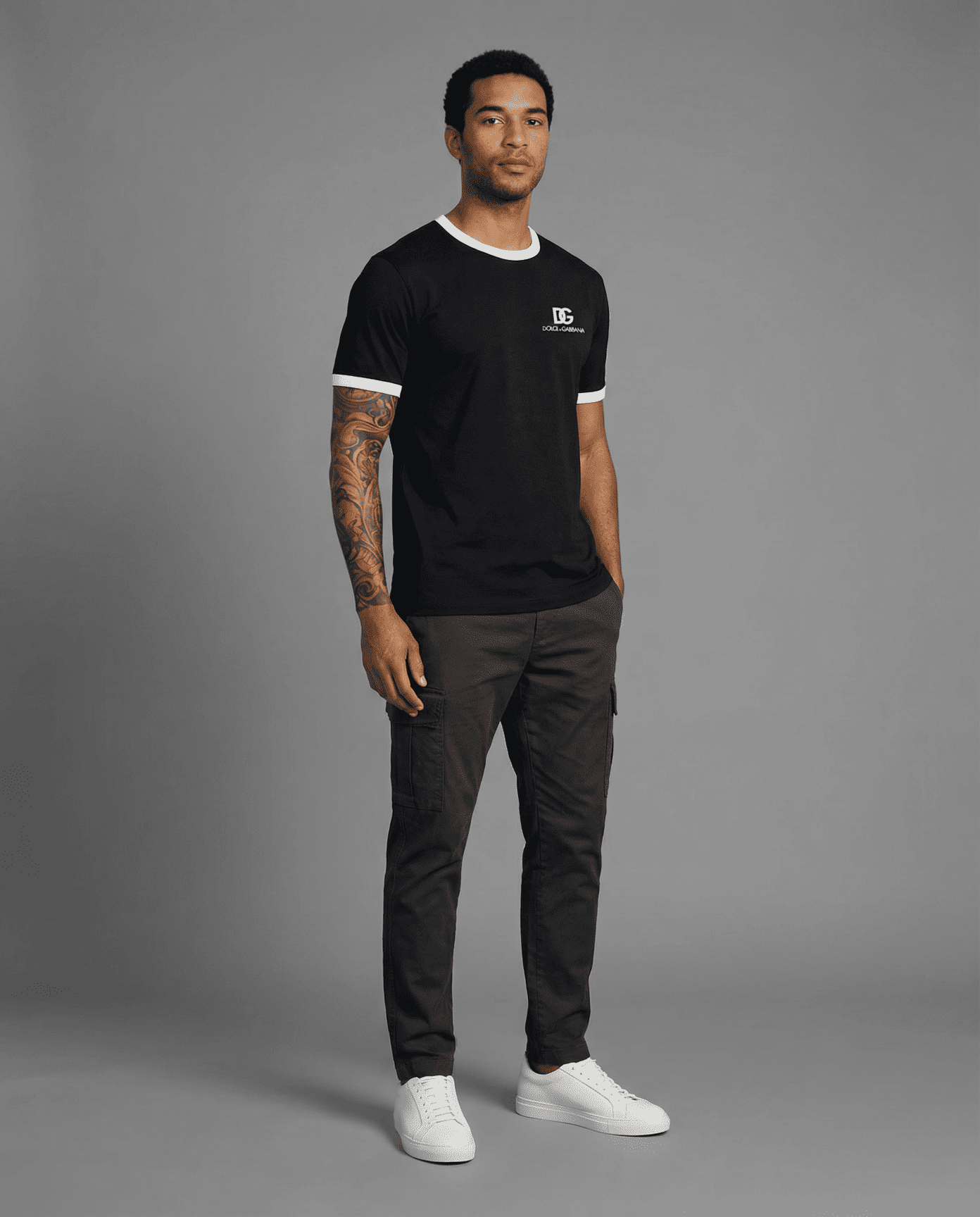 Camiseta 166076 Básica Negra Para Hombre