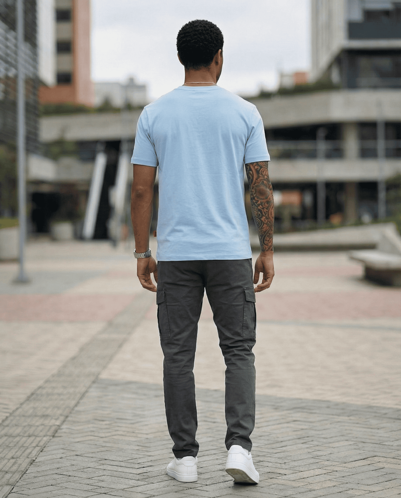 Camiseta 268080 Básica Azul Claro Para Hombre