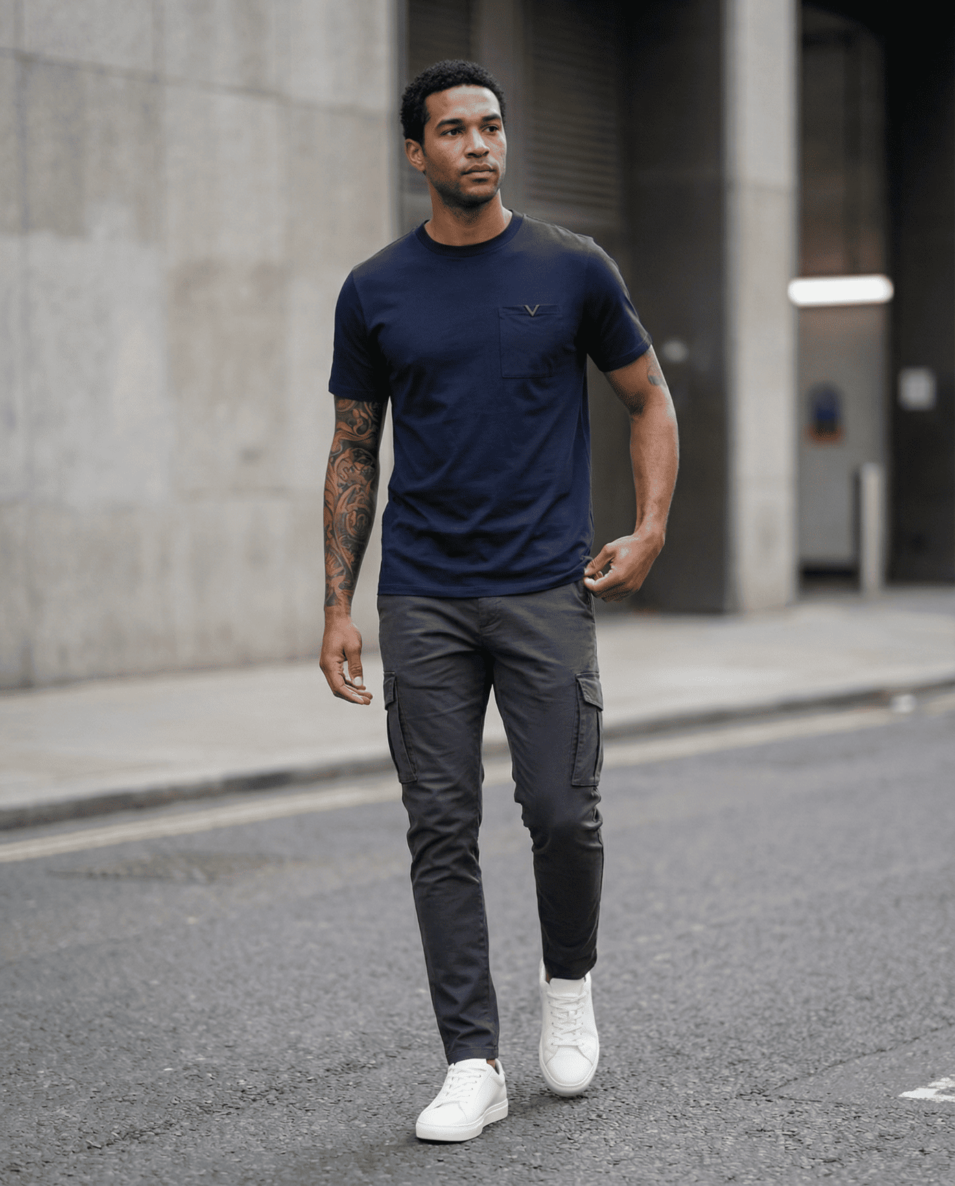 Camiseta 786746 Básica Azul Oscuro Para Hombre