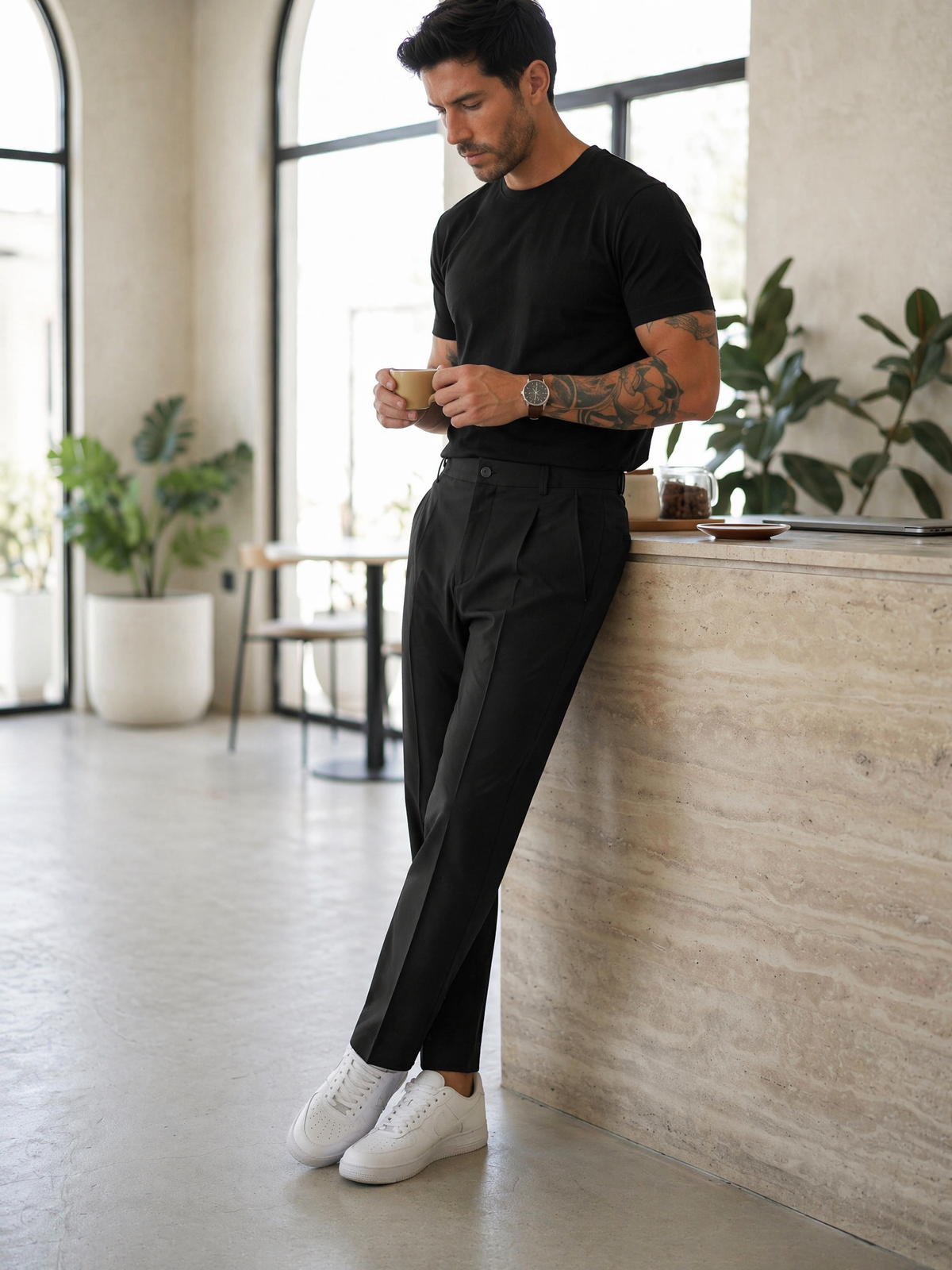Pantalon 25D654-1 Negro para hombre