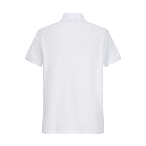 Camiseta Bu102# Tipo Polo Blanca Para Hombre