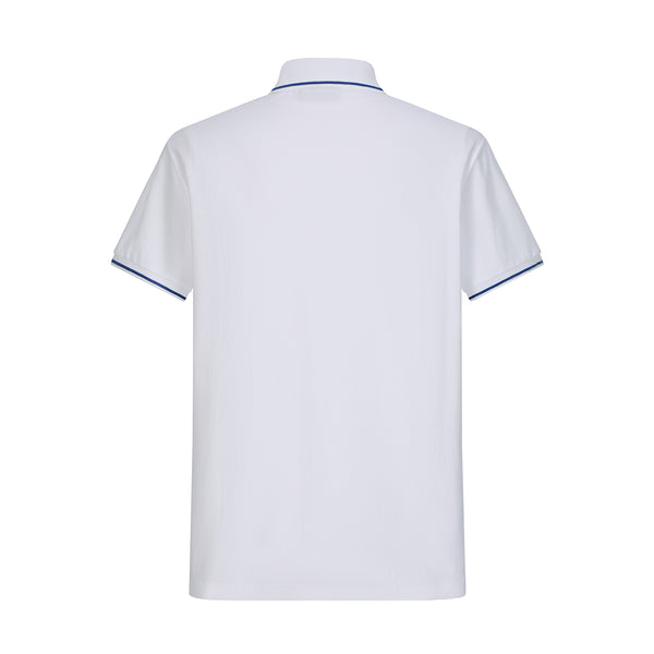 Camiseta BU103# Tipo Polo Blanca Para Hombre