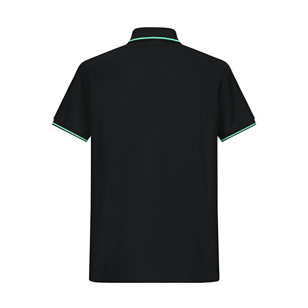 Camiseta BU103# Tipo Polo Negra Para Hombre