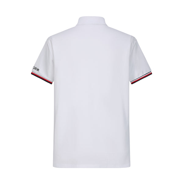 Camiseta TM005# Tipo Polo Blanca Para Hombre