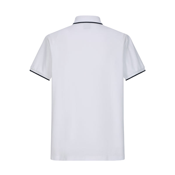 Camiseta Bo209# Tipo Polo Blanca Para Hombre