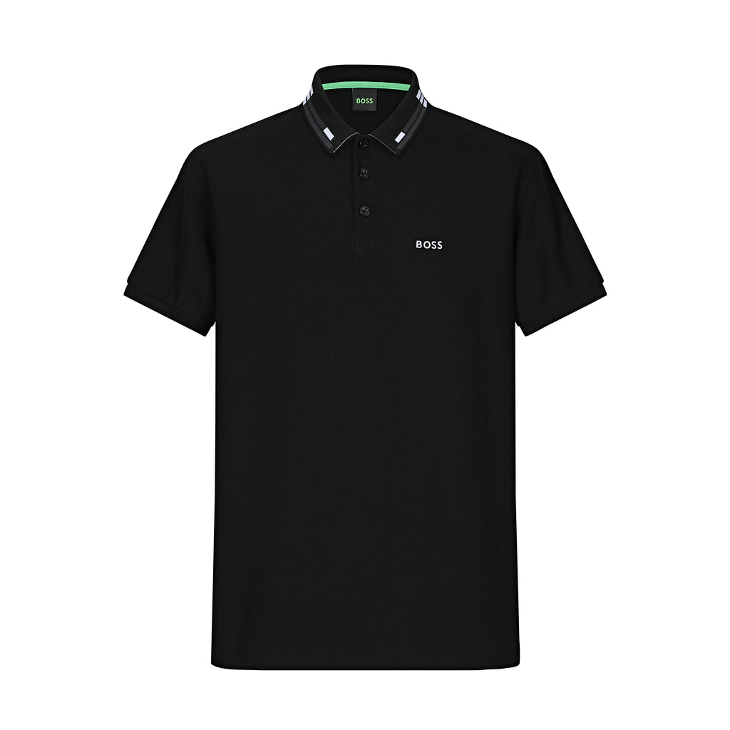 CamisetaB0202#  Tipo Polo Negra Para Hombre