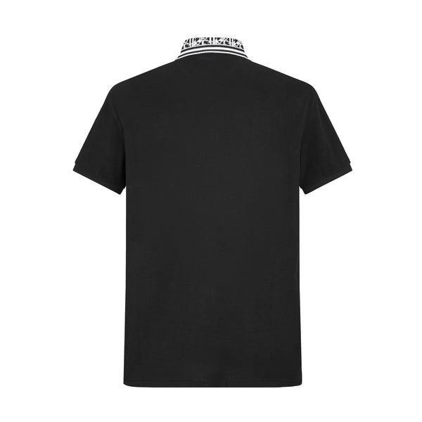 Camiseta 58185 Tipo Polo Negra Para Hombre