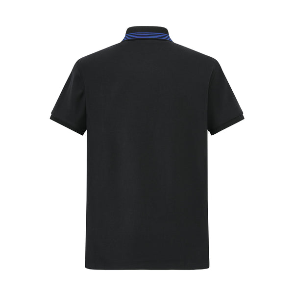 Camiseta 13604# Tipo Polo Negra Para Hombre